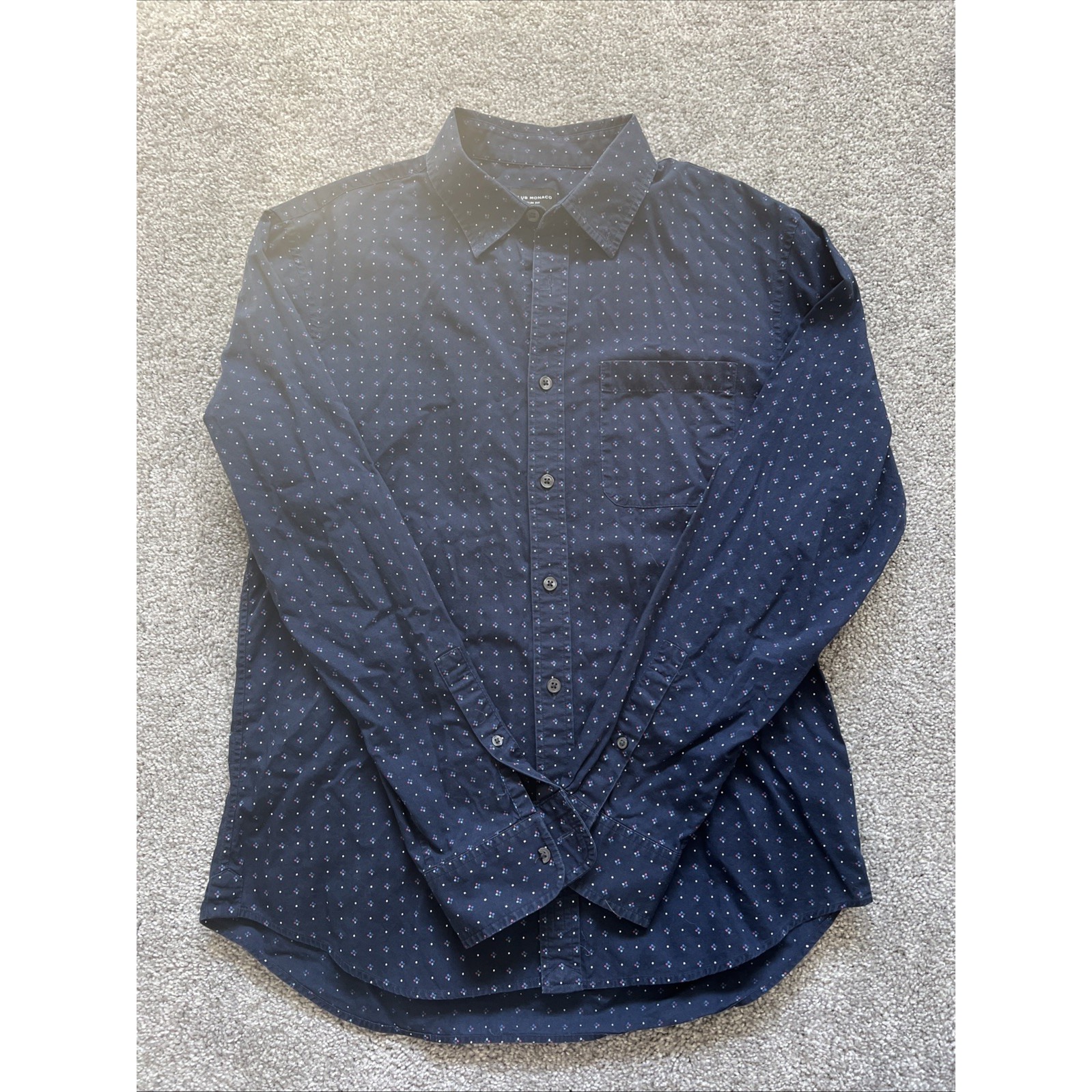 Men's Club Monaco Slim Fit Long Sleeve Button Up Shirt Size M